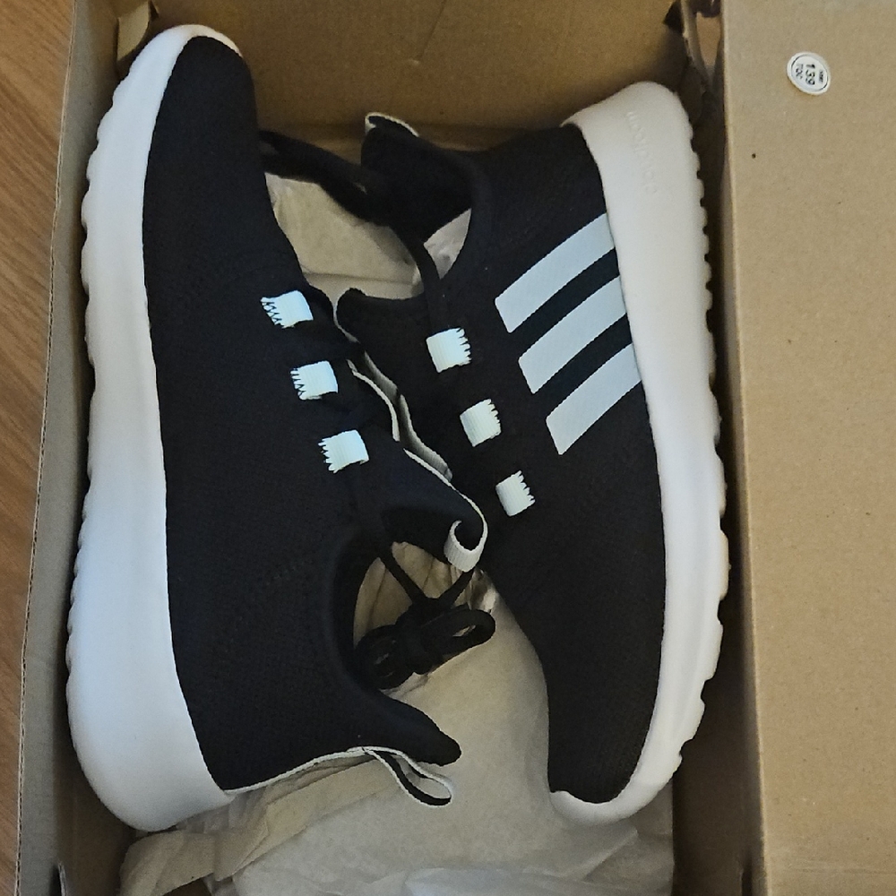 Adidas Core Black and White Running Shoes